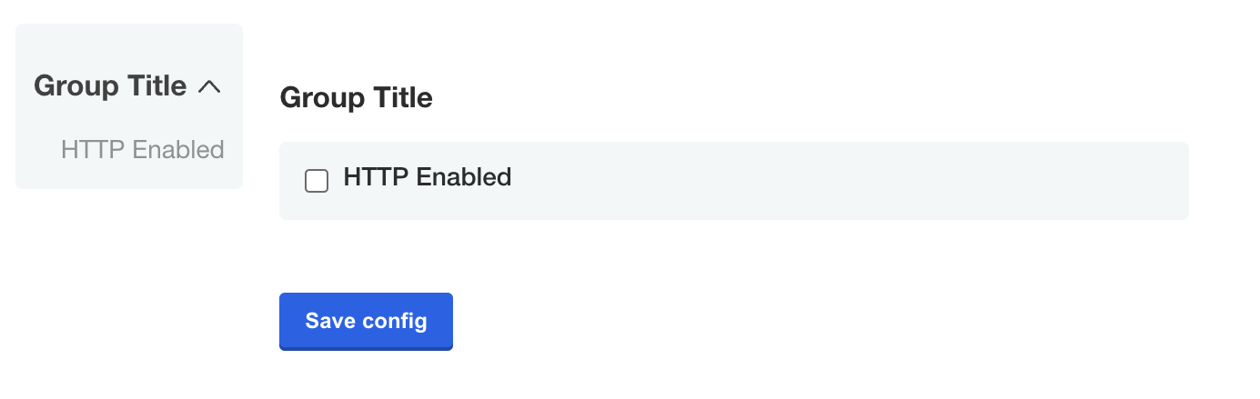 field named HTTP Enabled with disabled checkbox