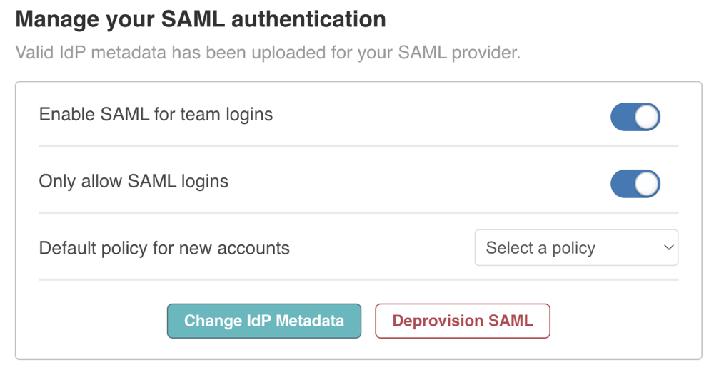 SAML Authentication