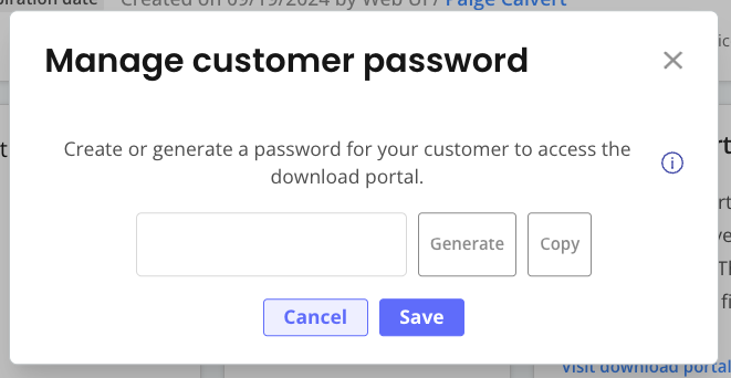 download portal password pop-up